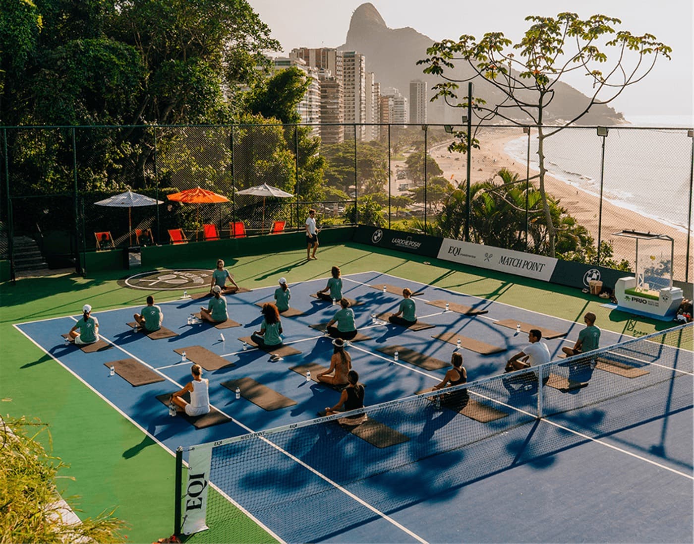 Momento de bem-estar na Match Point Mansion